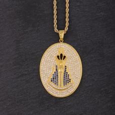 Elegant 18K Yellow Gold plated Simulated Diamond Necklace