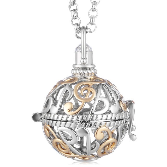 Designer 2 Tone Music Note Aroma Perfume Necklace Auction (0066-2563827 ...
