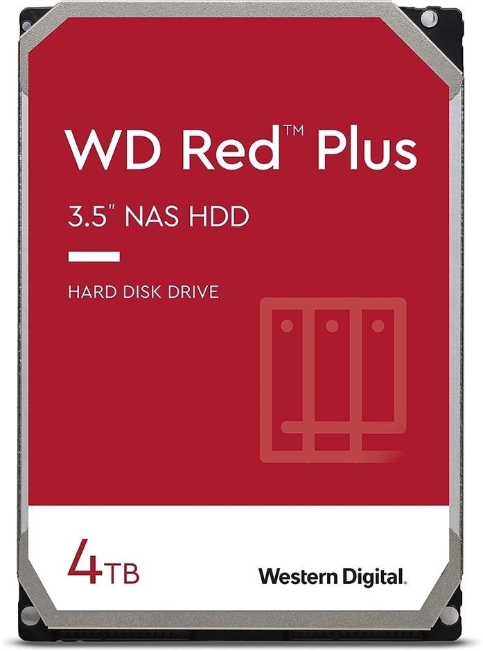 WESTERN DIGITAL 4TB WD Red Plus NAS Internal Hard Drive HDD - 5400 RPM, SAT