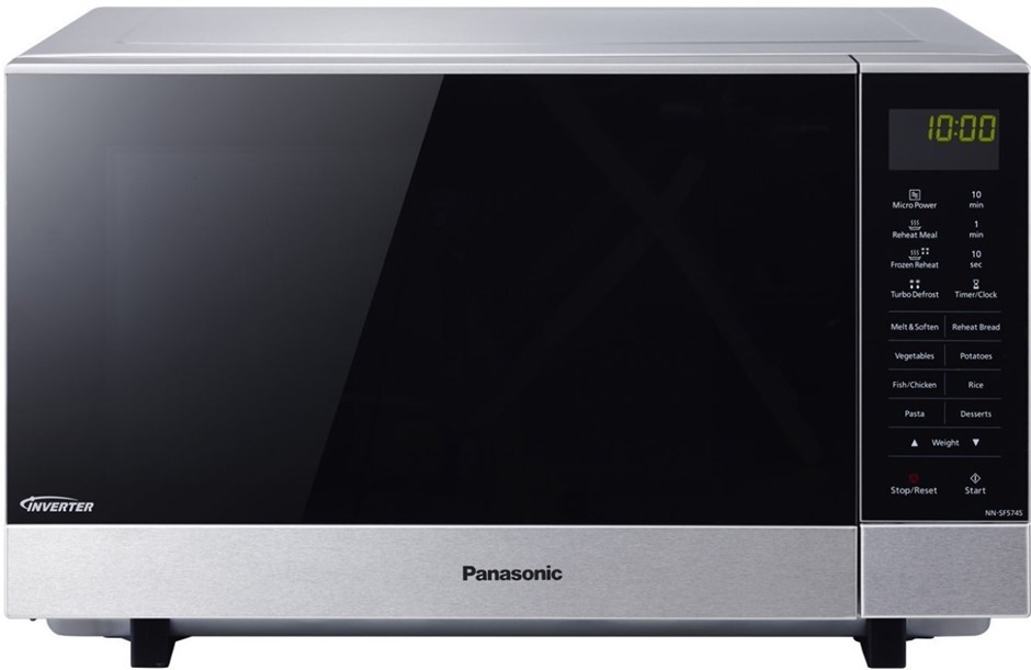 PANASONIC Stainless Steel Flatbed Inverter Microwave Without Turntable, NN-