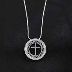 Elegant 18K White Gold plated Simulated Diamond Necklace