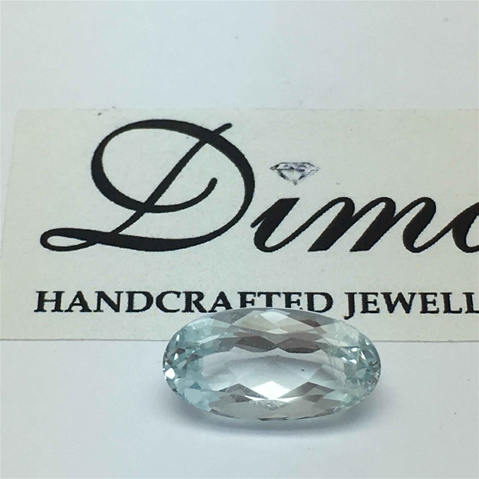 One Stone Aquamarine Oval 3.55ct