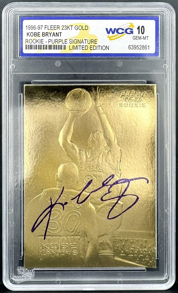 No Reserve 1996-97 Fleer 23 Carat Gold Kobe Bryant Card