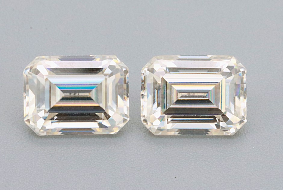 3.23 Carats Pair Of Moissanites