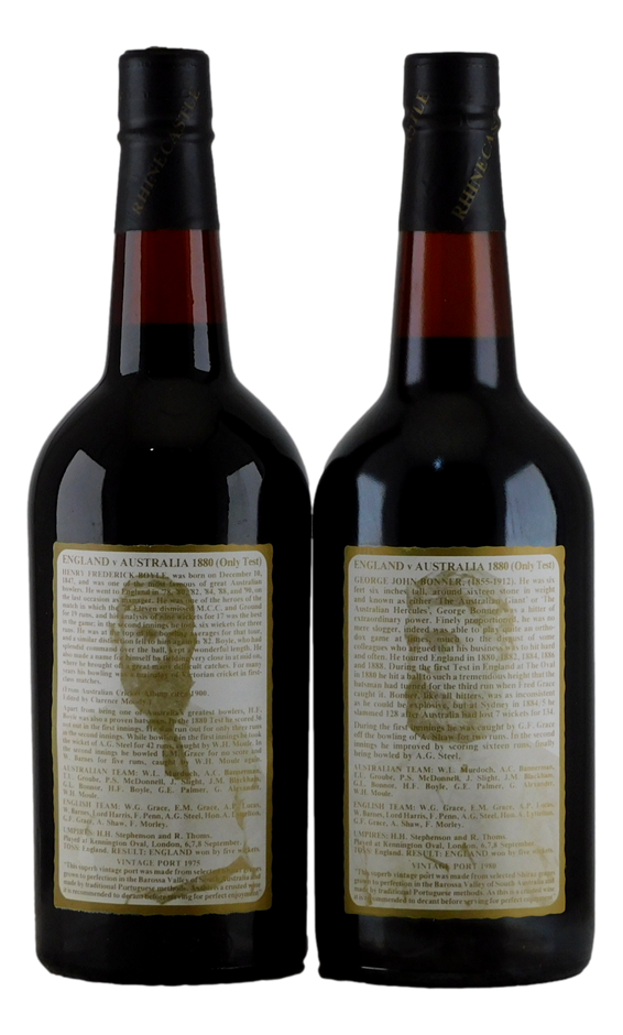 Rhine Castle Wines Cricket Centenary 1980 & 1975 Vintage Port (2x