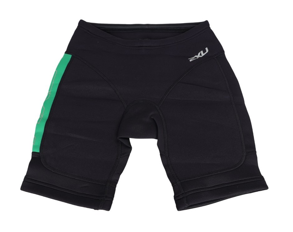 2XU Youth Girls High Performance Power Short, Size L, Black/Green. Buyers