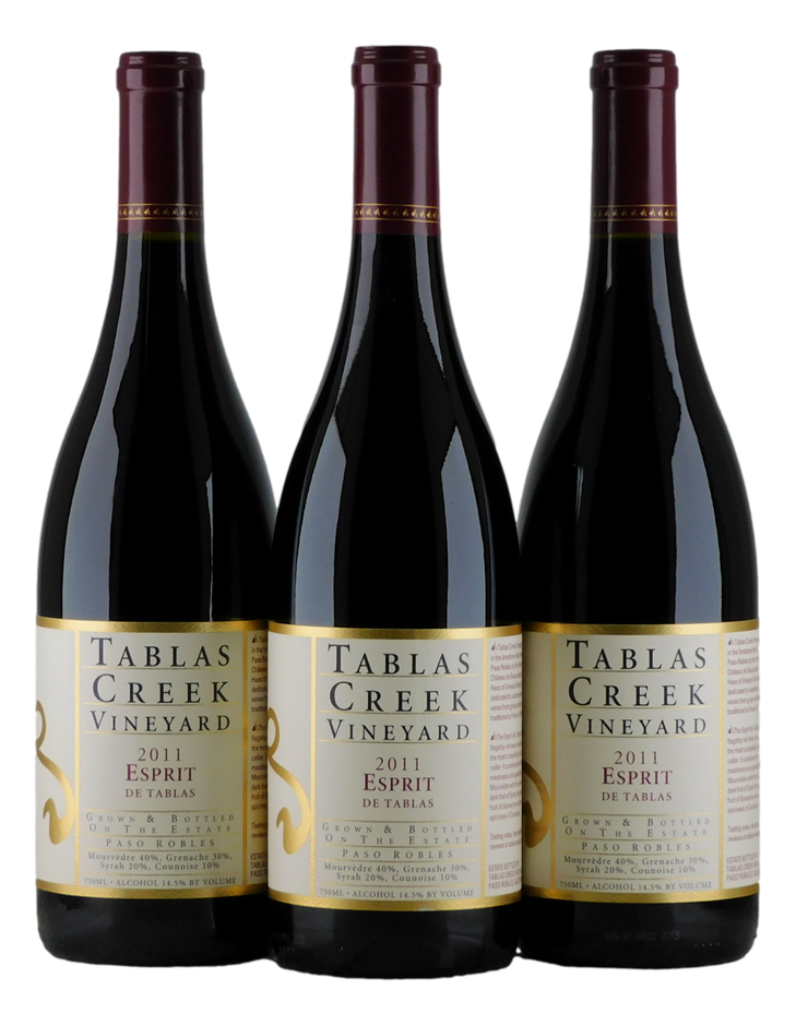 Tablas Creek Esprit De Tablas GSM Counoise 2011 (3x 750mL), USA. 5* Prov.