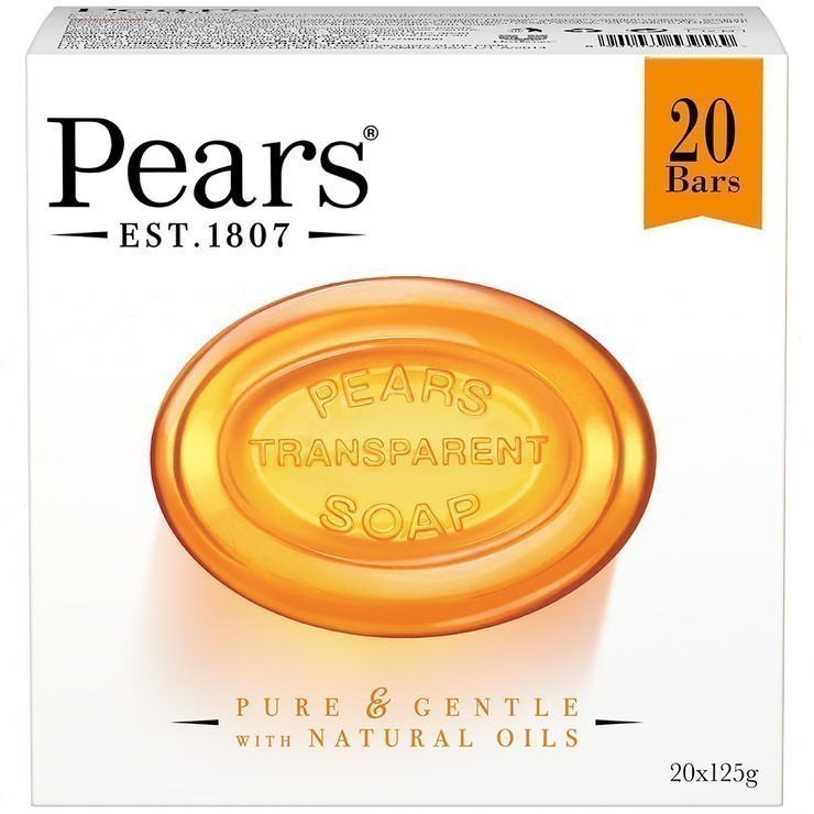 20 x PEARS Transparent Soap Bar, 125g.