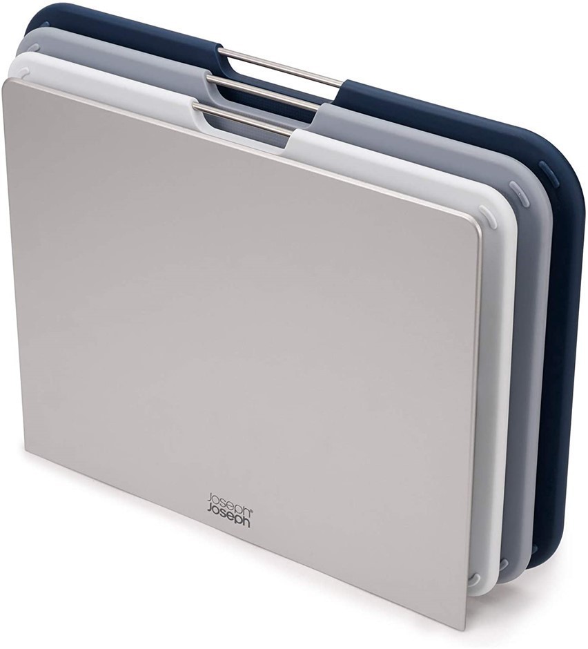 JOSEPH JOSEPH Nest 3-Piece Chopping Board Set, 6.5 x 26 x 35.5cm, Grey. NB:
