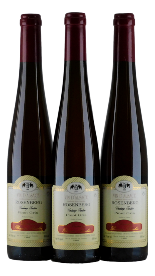Barmes Buecher Vendange Tardive Pinot Gris 2008 (3x 500mL) Alsace. 5* Prov.