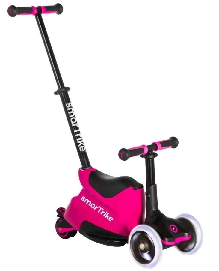 SMARTRIKE Xtend Ride On Scooter, Pink. NB: Minor use, damaged packaging, ma