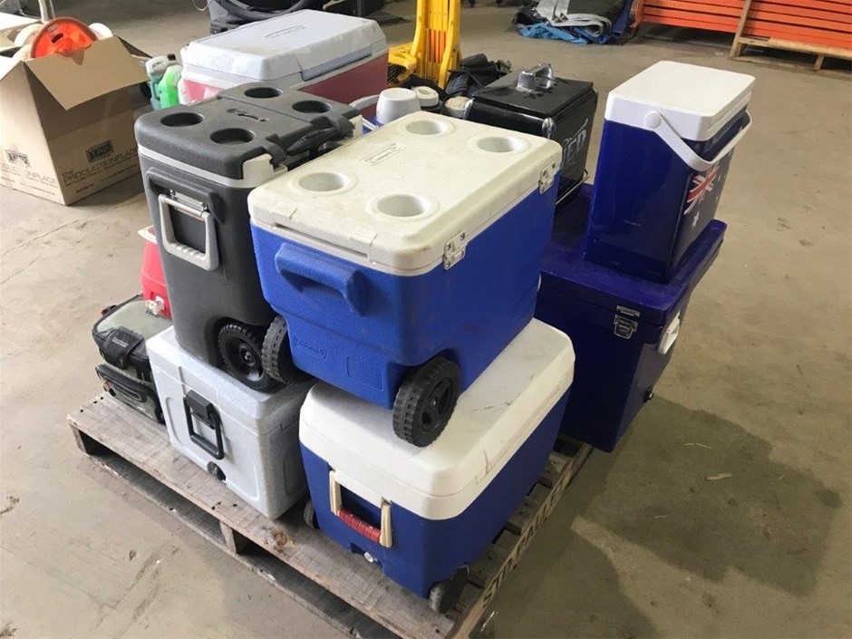 A Pallet of Assorted Coolers and Drink Containers Auction (0116-3032275 ...