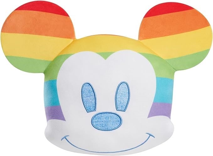 JUST PLAY Disney Pride Character Head Mickey Mouse 12-inch Plush.  Buyers N