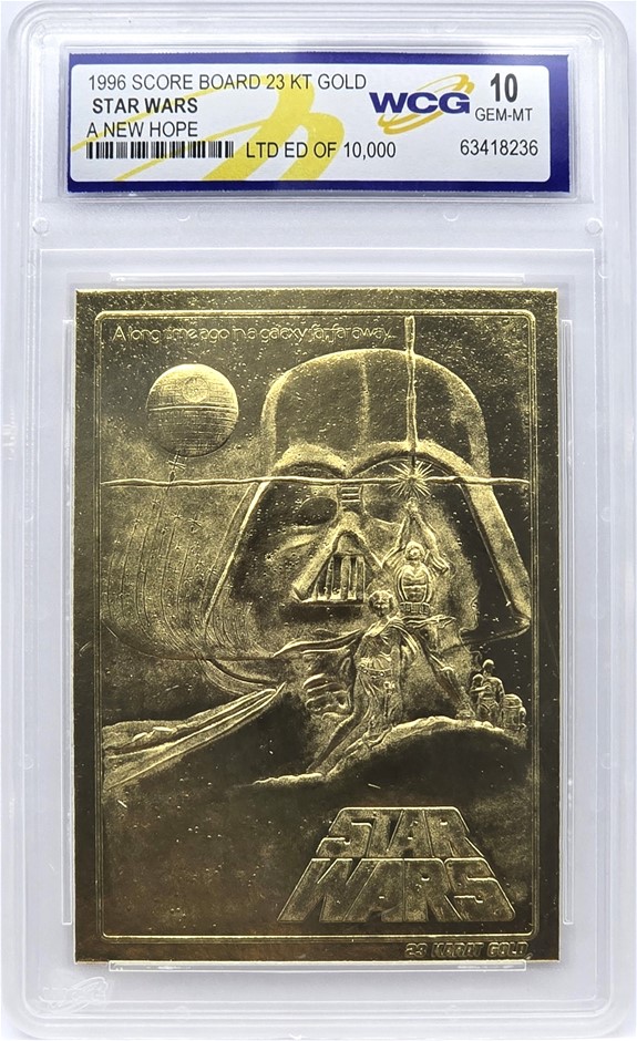 No Reserve 1996 Score Board 23 Carat Gold Coated Star Wars