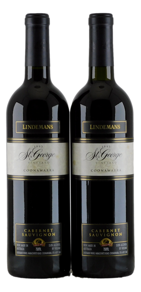 Lindemans St. George Cab Sauvignon 1993 (2x 750mL). Coonawarra. 5* Prov.