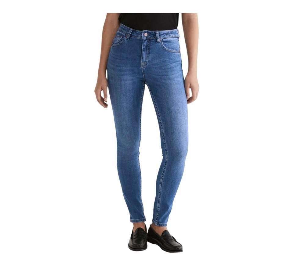 SABA Women's 'The Anna' Denim High-Rise Jeans, Size 16, 64% Cotton, Blue, A