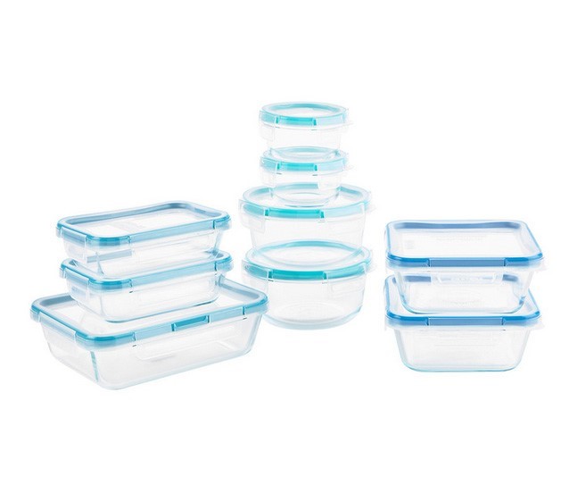 SNAPWARE 18pc PYREX Glass Food Storage Container Set. N.B: Not in original