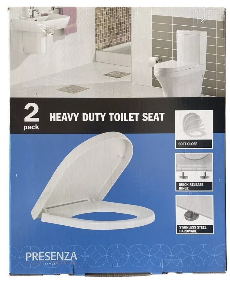 PRESENZA Heavy Duty Toilet Seat 2 Pack.