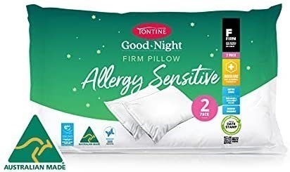 TONTINE 2 Pack Goodnight Allergy Sensitive Pillow. Medium Profile. Ultrafib