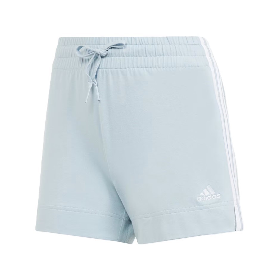 ADIDAS Women's Slim 3S SJ Shorts, Size AU L, 93% Cotton, WonderBlue, IR7460