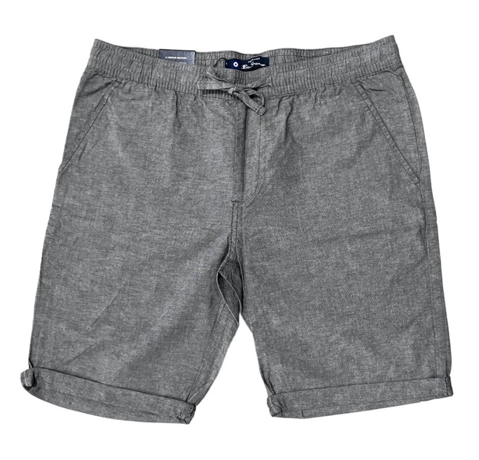 BEN SHERMAN Men's Relaxed Shorts, Size 2XL, 100% Cotton, Grey (290), PSBAH5
