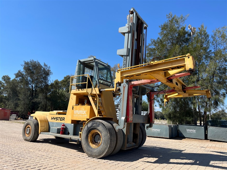 1987 Hyster H800A Counterbalance Container Handler Forklift Auction ...