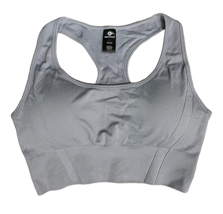 4 x 90DEGREEBYREFLEX Women's Seamless Sports Bras, Size L, Assorted Colours