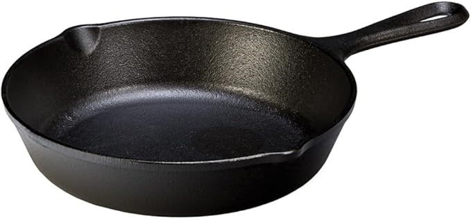 LODGE Cast Iron Skillet, 20.3cm Diameter, Black.