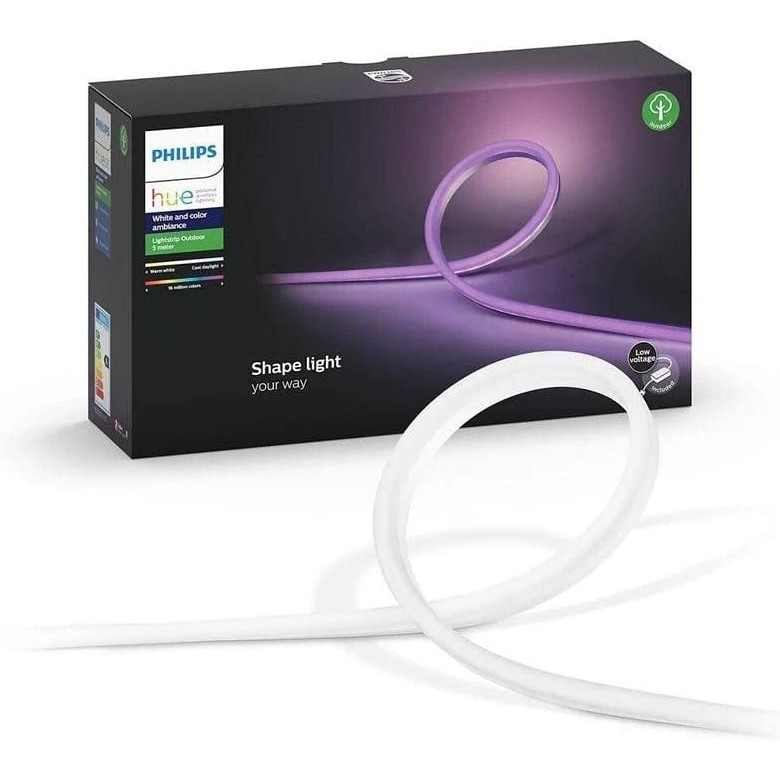 PHILIPS Hue Outdoor Lightstrip w/ Bluetooth, 5m, White, 929002289109.
