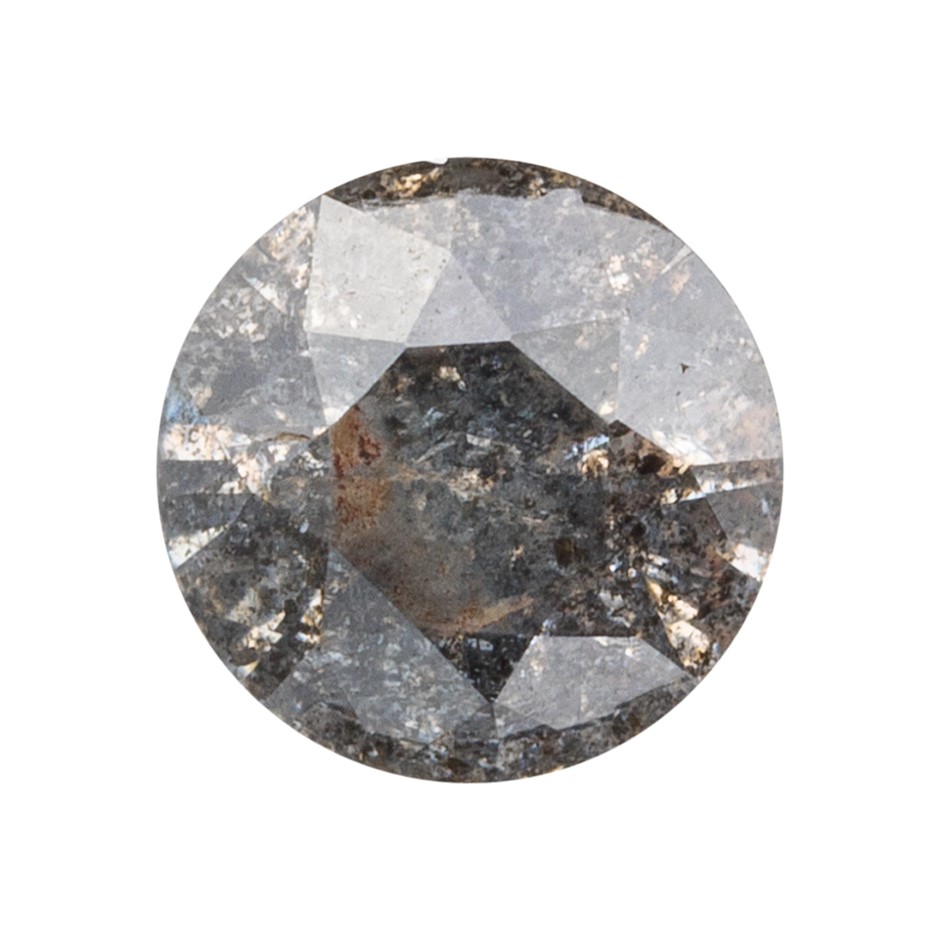 0.16ct Natural Grey Diamond Round Brilliant Cut