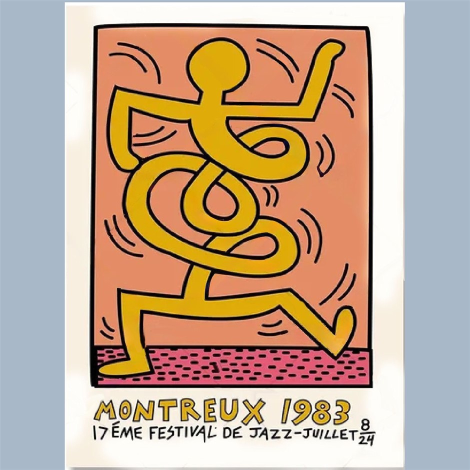 Keith Haring (after) Montreux Jazz Festival Poster in 1983 Auction ...