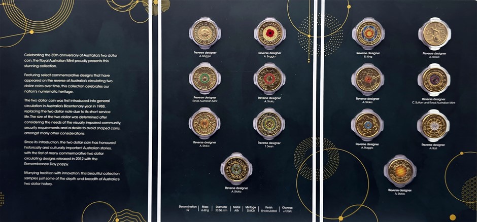 No Reserve 35th Anniversary Of The Two Dollar Coin 