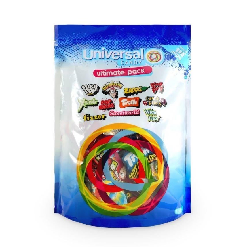 2 x UNIVERSAL CANDY Ultimate Pack, 1.34kg. N.B: Damaged packaging & approx.