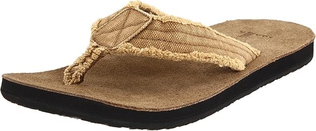 SANUK Men's Fraid Not Sandals, Size US9 / EU42, Khaki, SMS2117. Buyers Not