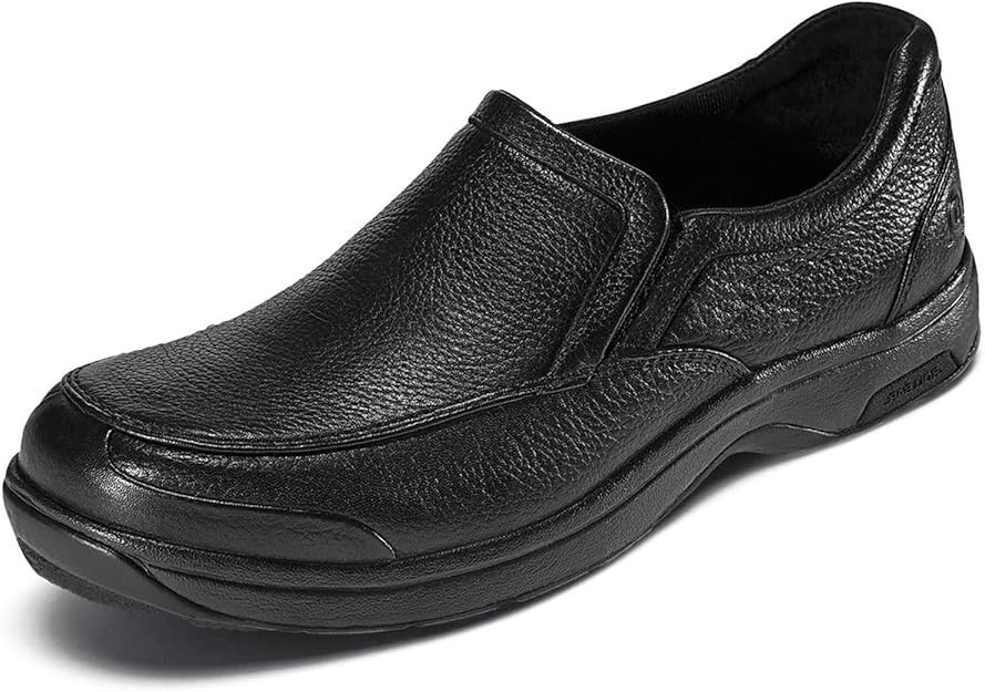 DUNHAM Men's Battery Park Slip-On Shoes, Size US 8.5 4E, Leather, Black, 80