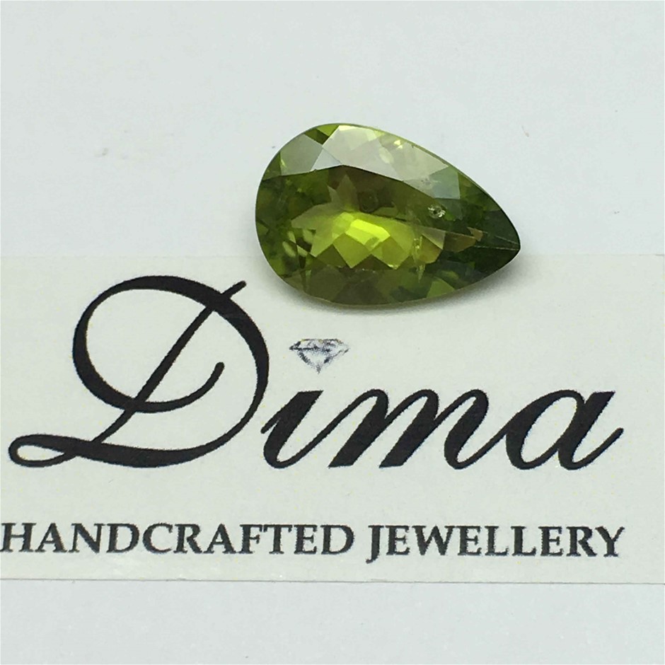 One Stone Peridot Pear 5.74ct