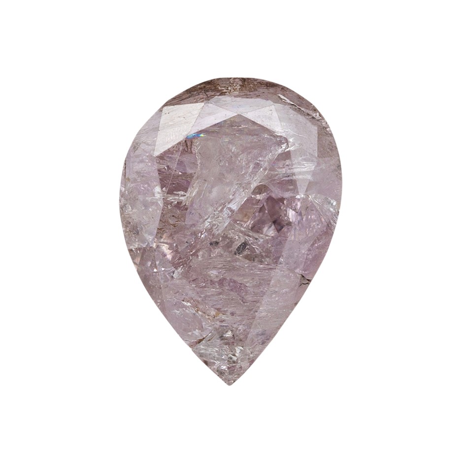 0.57ct Loose Genuine Natural Pink Diamond - Pear Cut