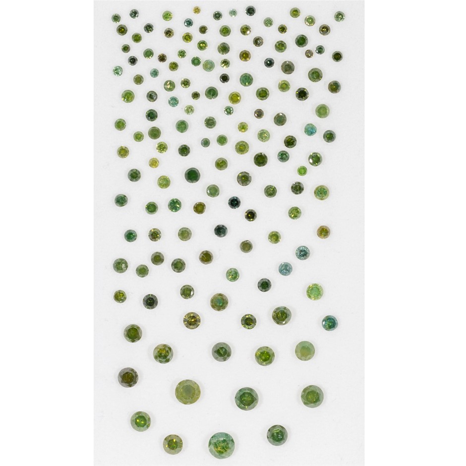 5.01ct TSW Natural Green Diamond Collection - Round Brilliant Cut