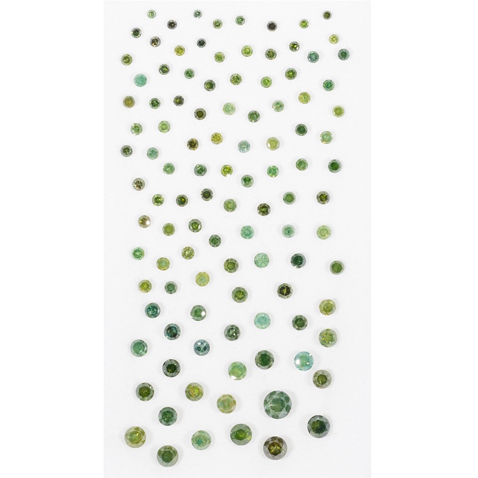 5.00ct TSW Natural Green Diamond Collection - Round Brilliant Cut