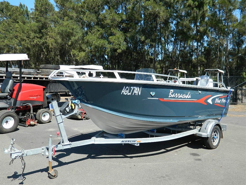 2010 Blue Fin 4.5 Barracuda Approx 4.5 Metre Aluminium hull Runabout