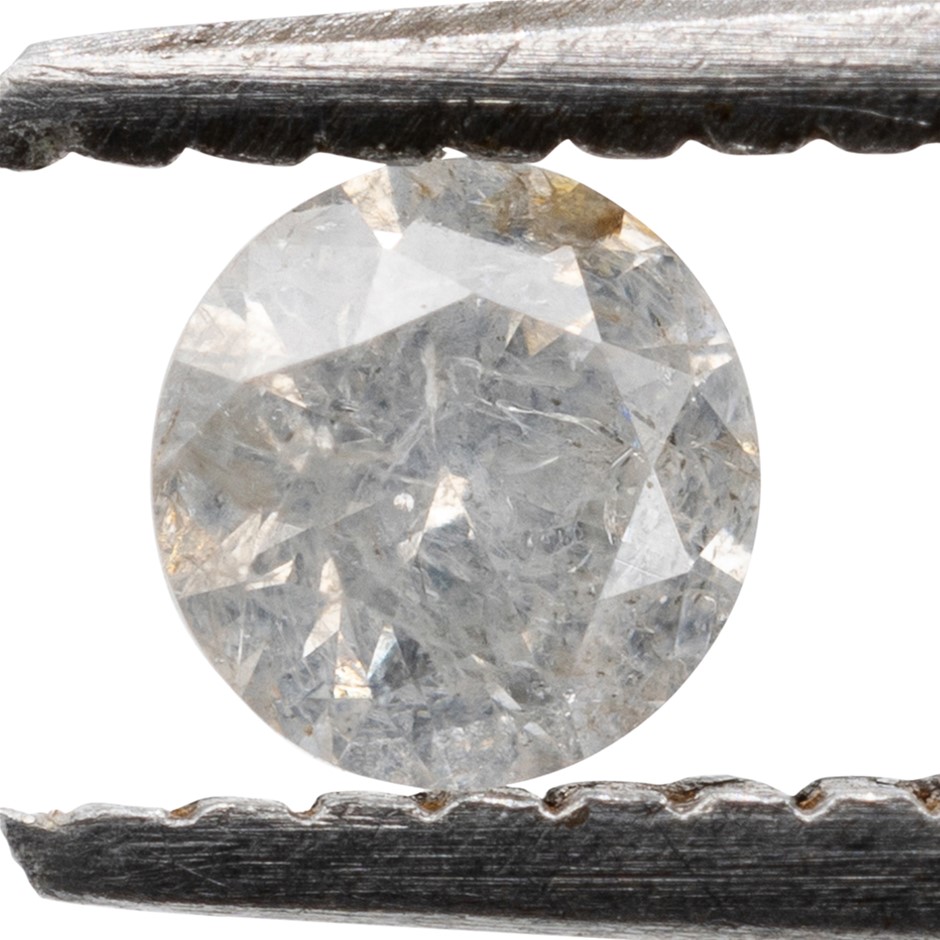 0.11ct Genuine Natural White Diamond - Round Brilliant Cut