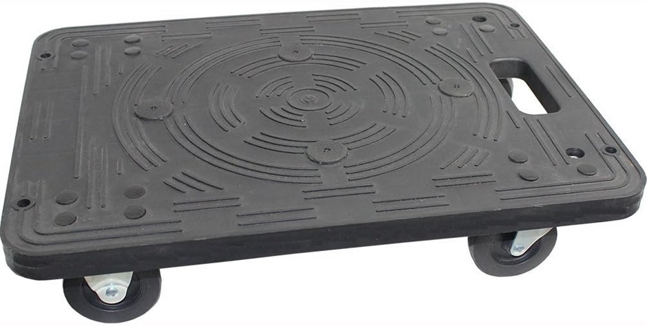 MAXWORKS Polypropylene Dolly, 90 kg Capacity, Black, 80854.