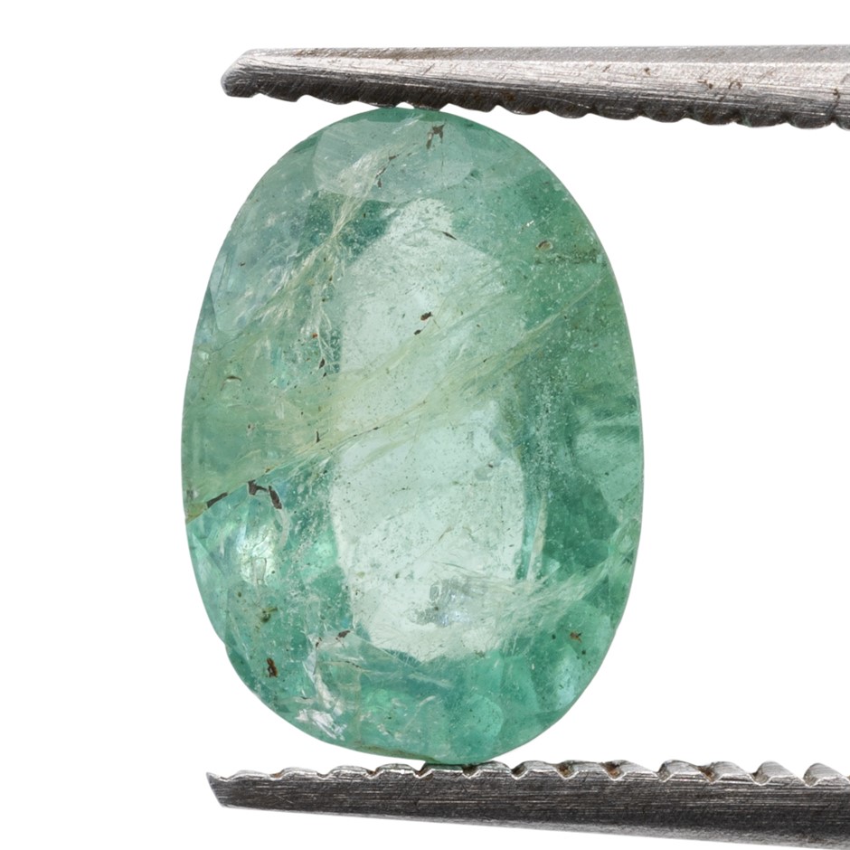 1.46ct Radiant Natural Emerald - Oval Cut