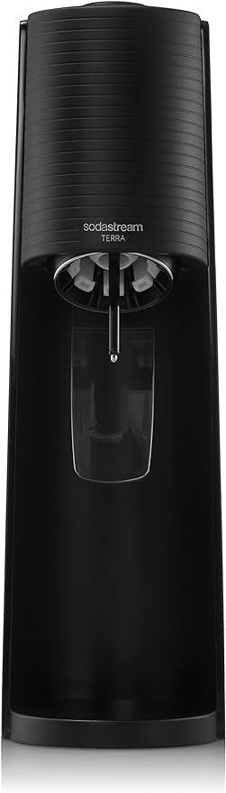 SODASTREAM Terra Sparkling Water Maker Mega Pack, Black. NB: Minor use.
