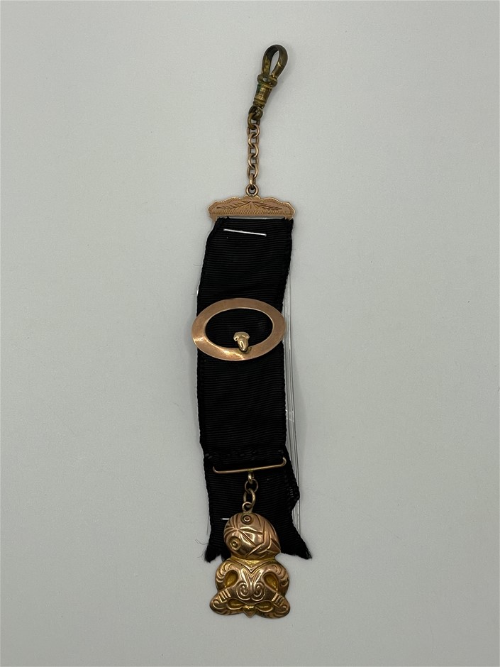 2 x NZ Commemorative & Award fob medals in 9Ct gold, C.1913,1940