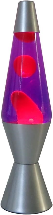 EOE Lava Table Lamp, 36 cm Height, Purple/Red.