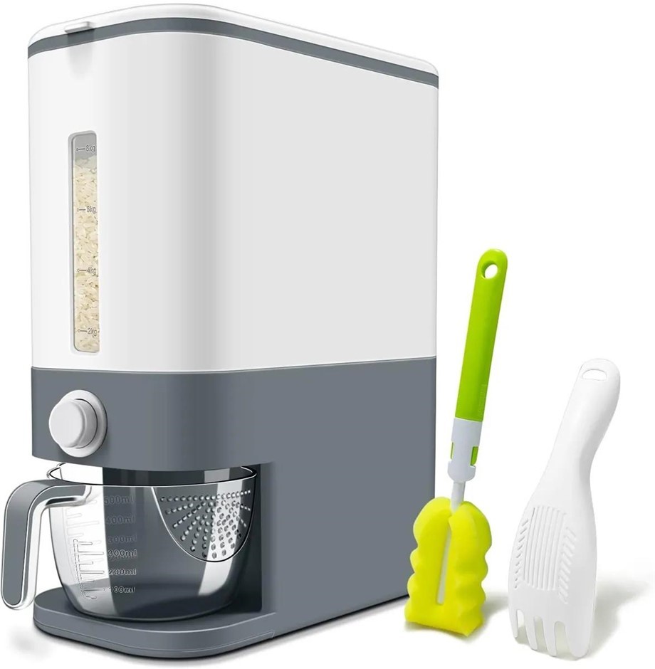 Lenwi 25 Lbs Rice Dispenser, Large Cereal Dry Food Storage Containers with