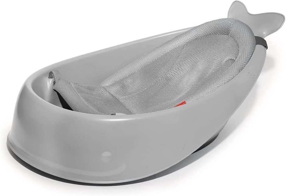 SKIP HOP Moby 3 in 1 Baby And Toddler Bath Tub, Colour: Grey.