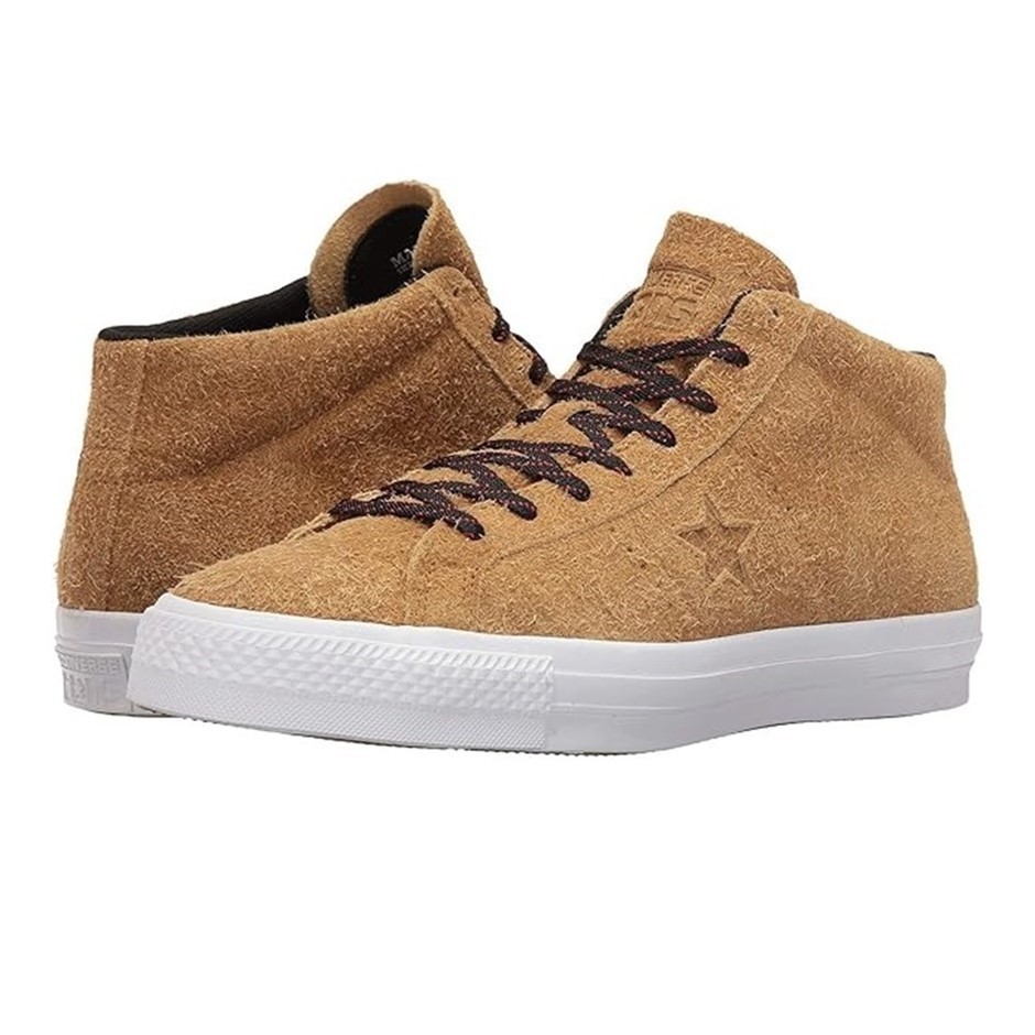 CONVERSE Unisex One Star Pro Suede Mid Shoes, UK5M/7W/EU37.5, Antiqued/Blac