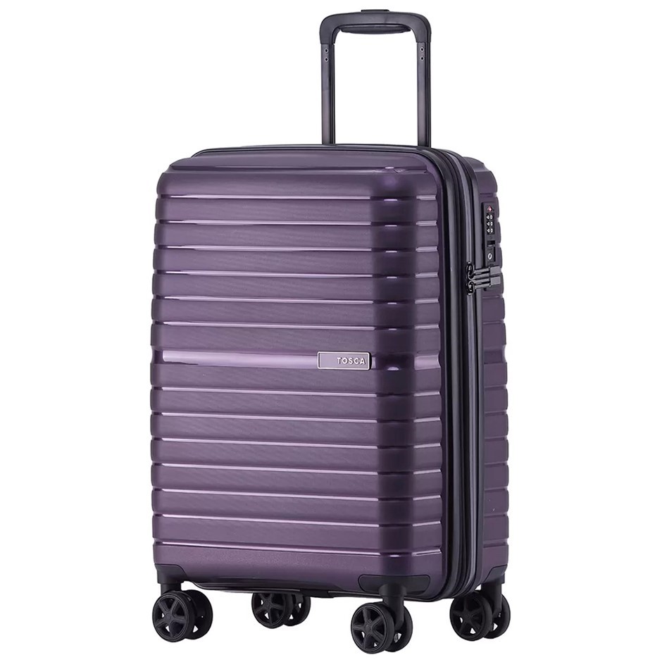 TOSCA Tron Carry On Luggage, Purple, 54cm.